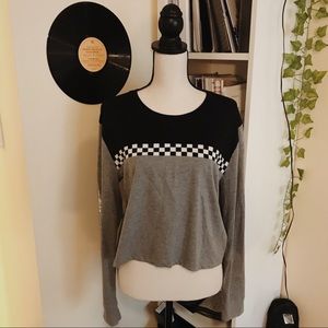 hollister checker long sleeve | size small